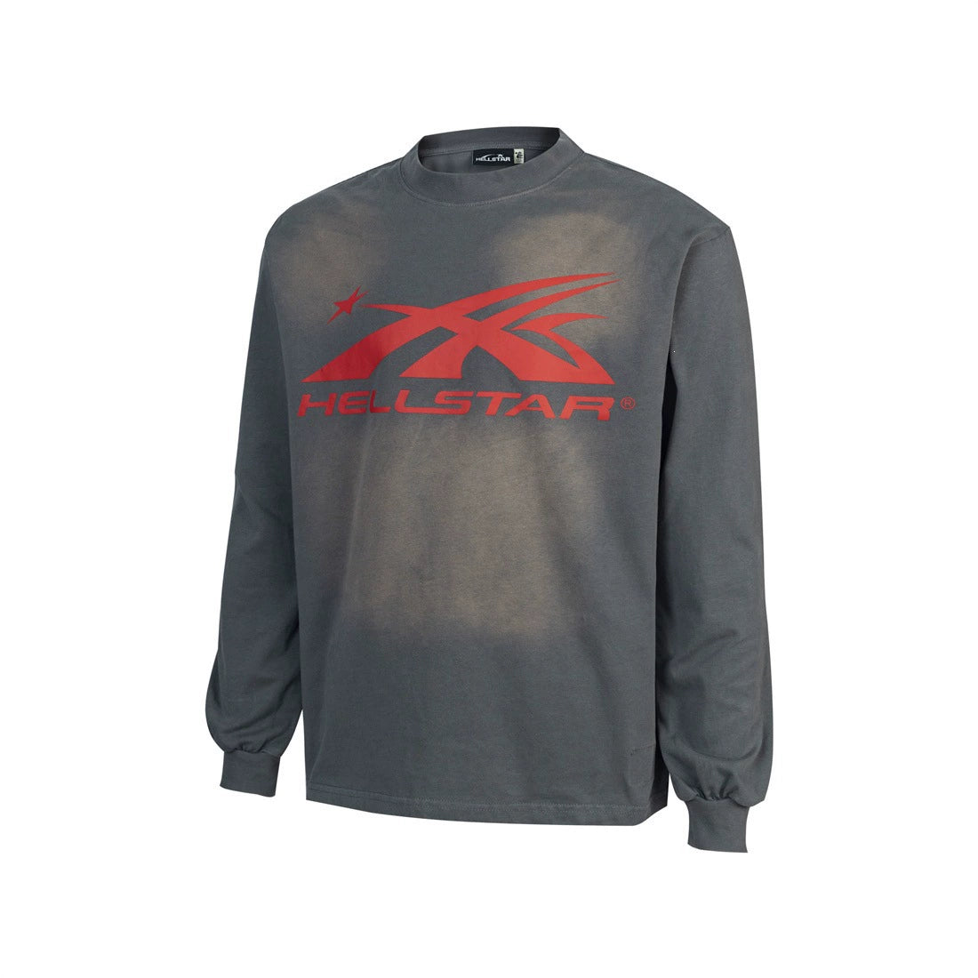 Variant image – 07 Gray graphic long-sleeve T-shirt