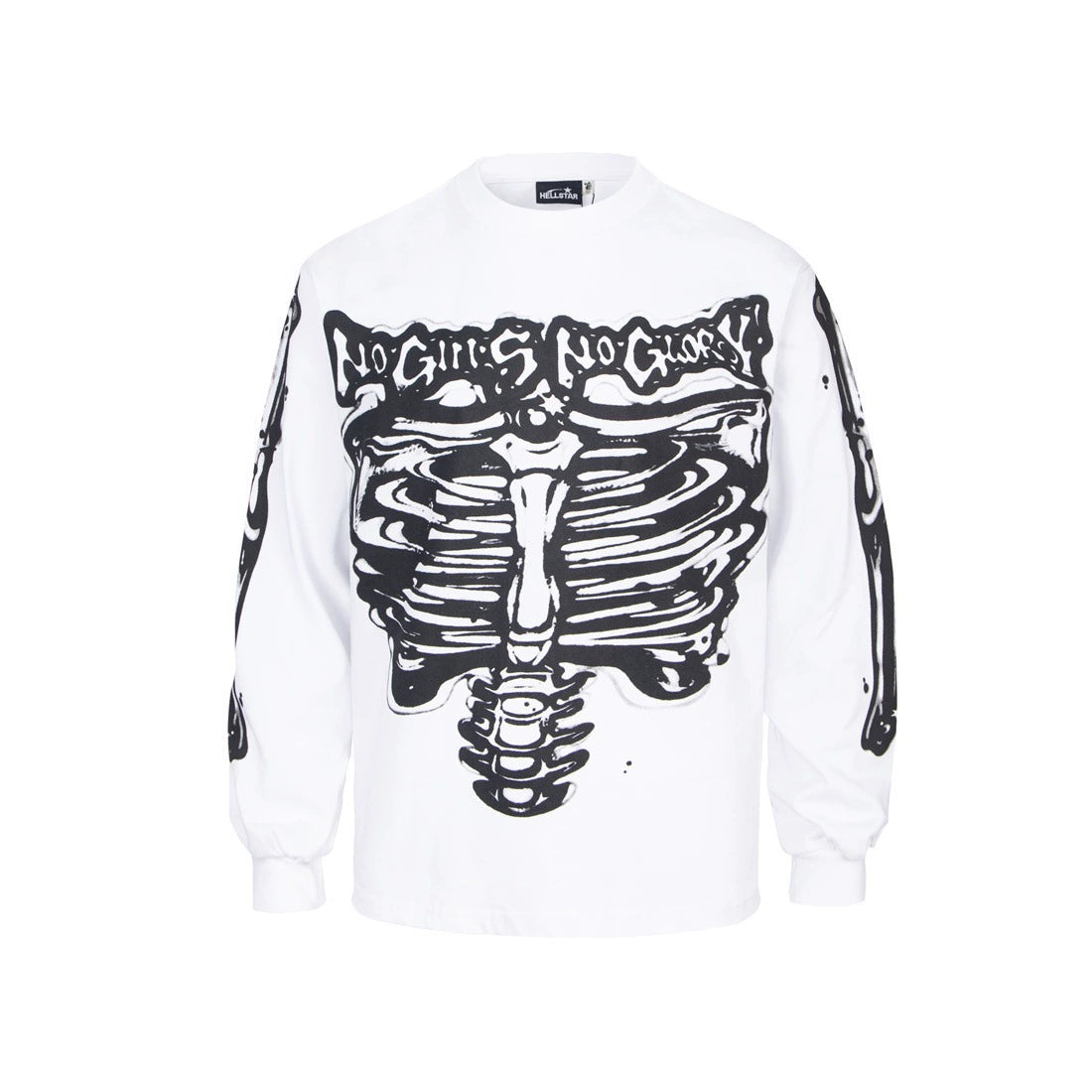 Variant image – 06 White graphic long-sleeve T-shirt