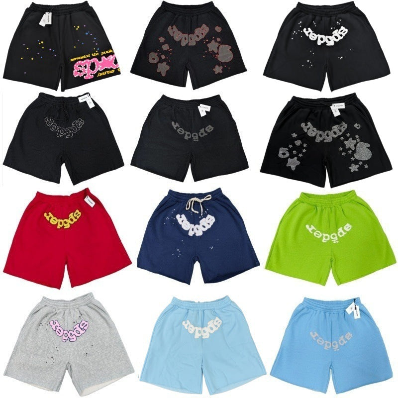 GMABCD letter print denim shorts 10