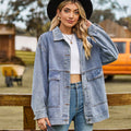VARIANT_IMAGE::Blue | Women's vintage washed oversized denim jacket
