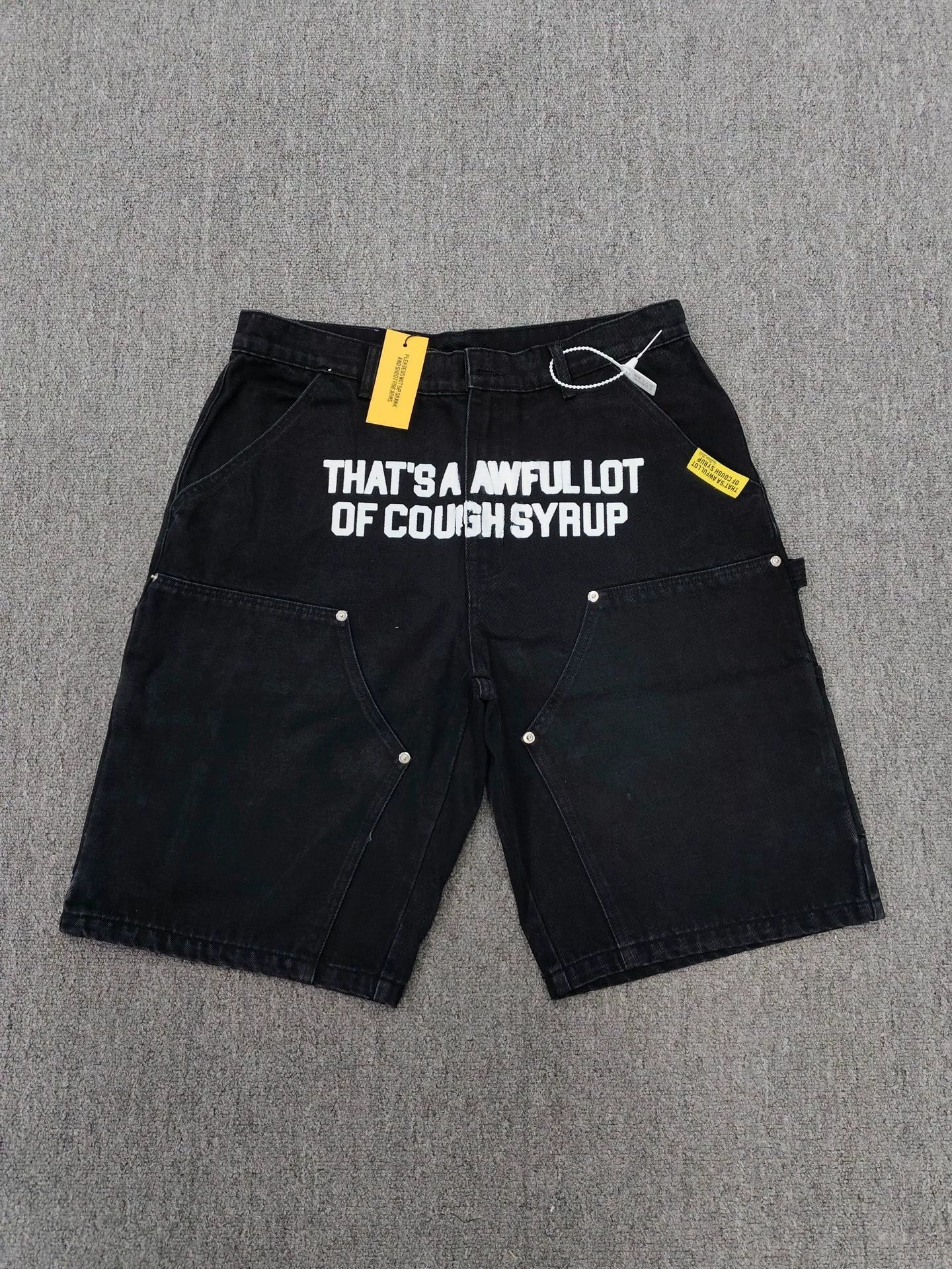 GMABCD letter print denim shorts 2