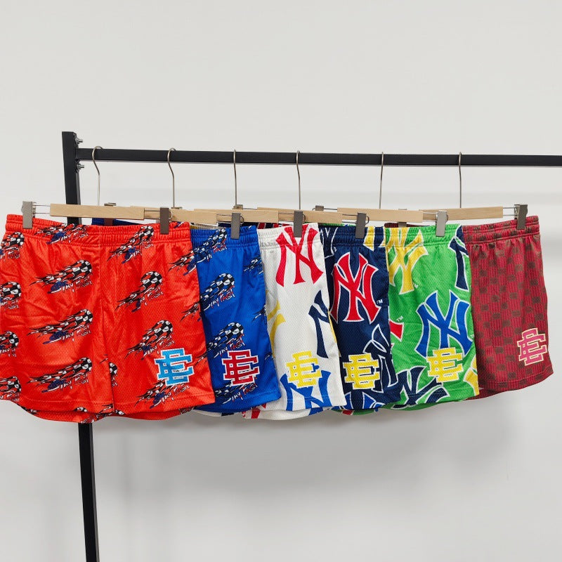 GMABCD letter print denim shorts 11