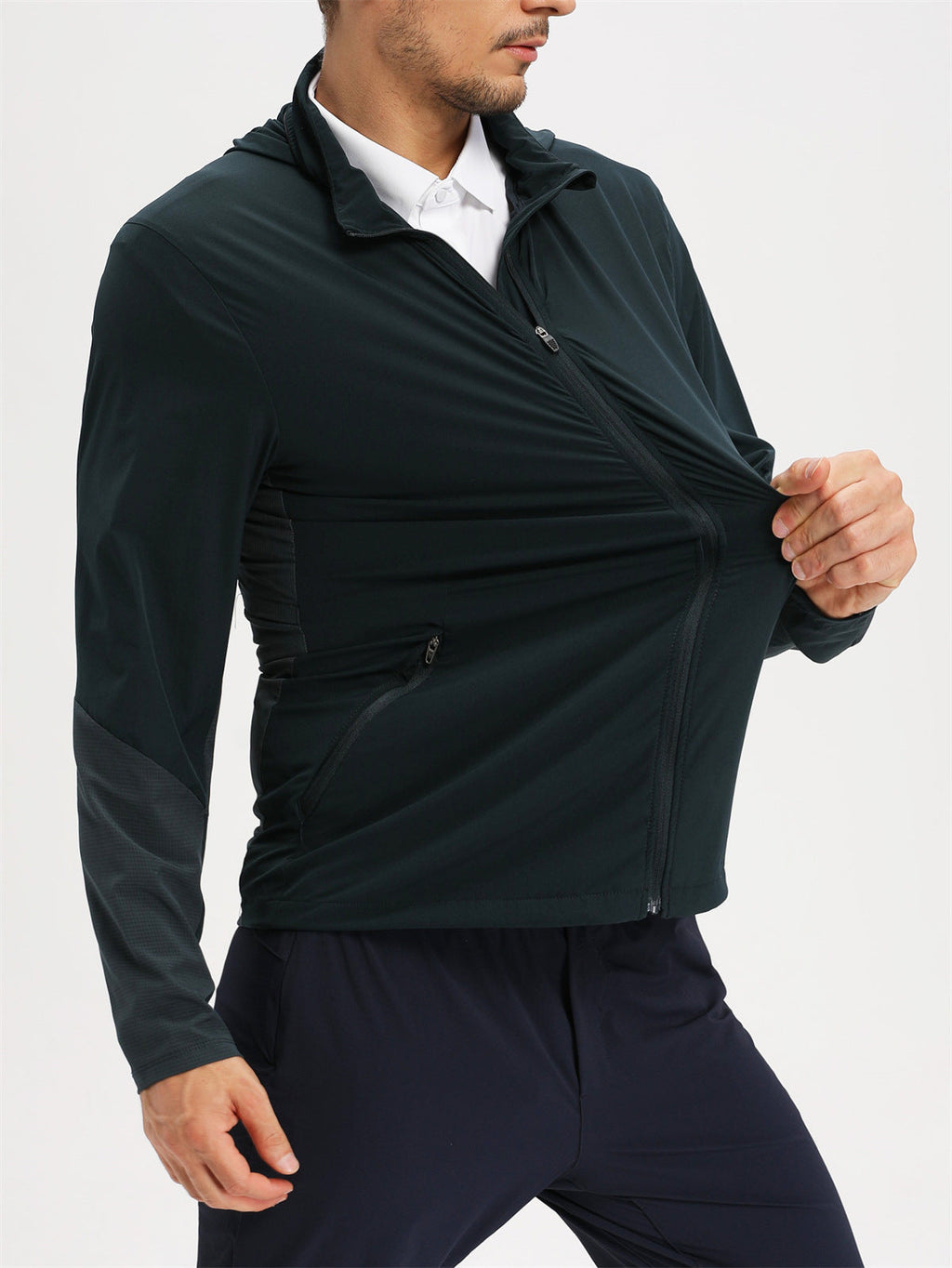 Men's lightweight quick-dry hooded jacket detail 4