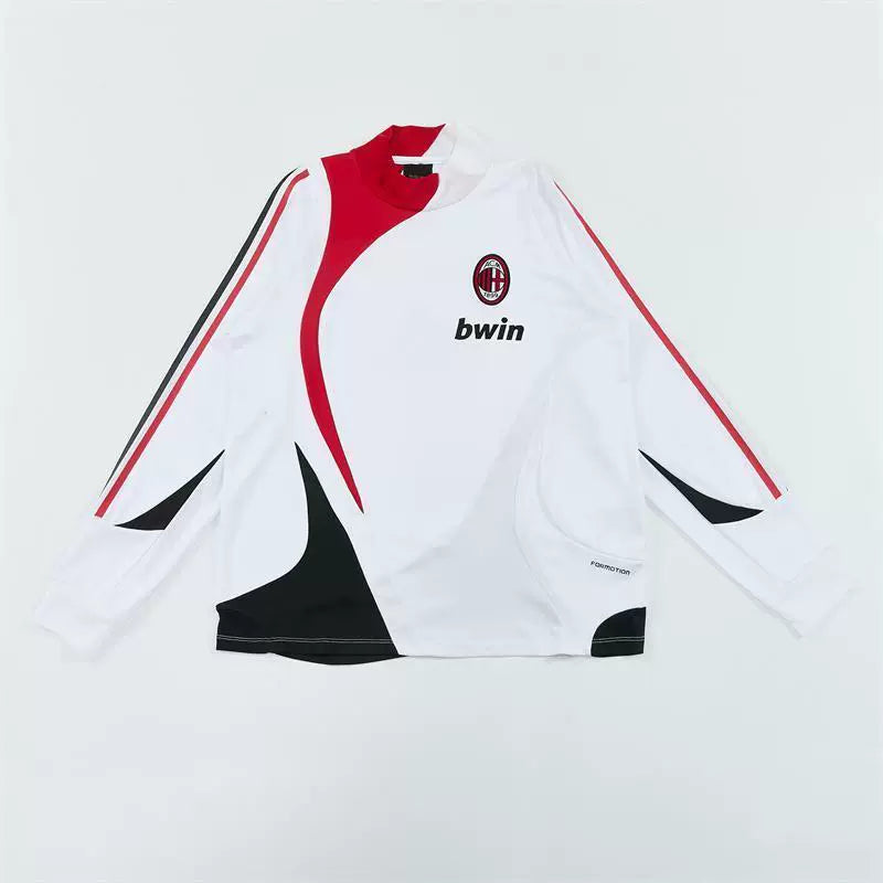 Red and white retro football training sweatshirts
