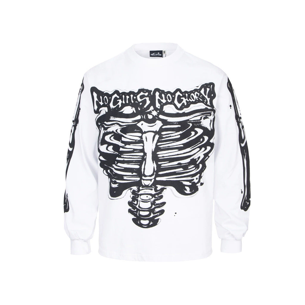 Crew-neck streetwear long-sleeve T-shirt artwork