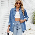 VARIANT_IMAGE::Light Blue | Women's washed denim shirt