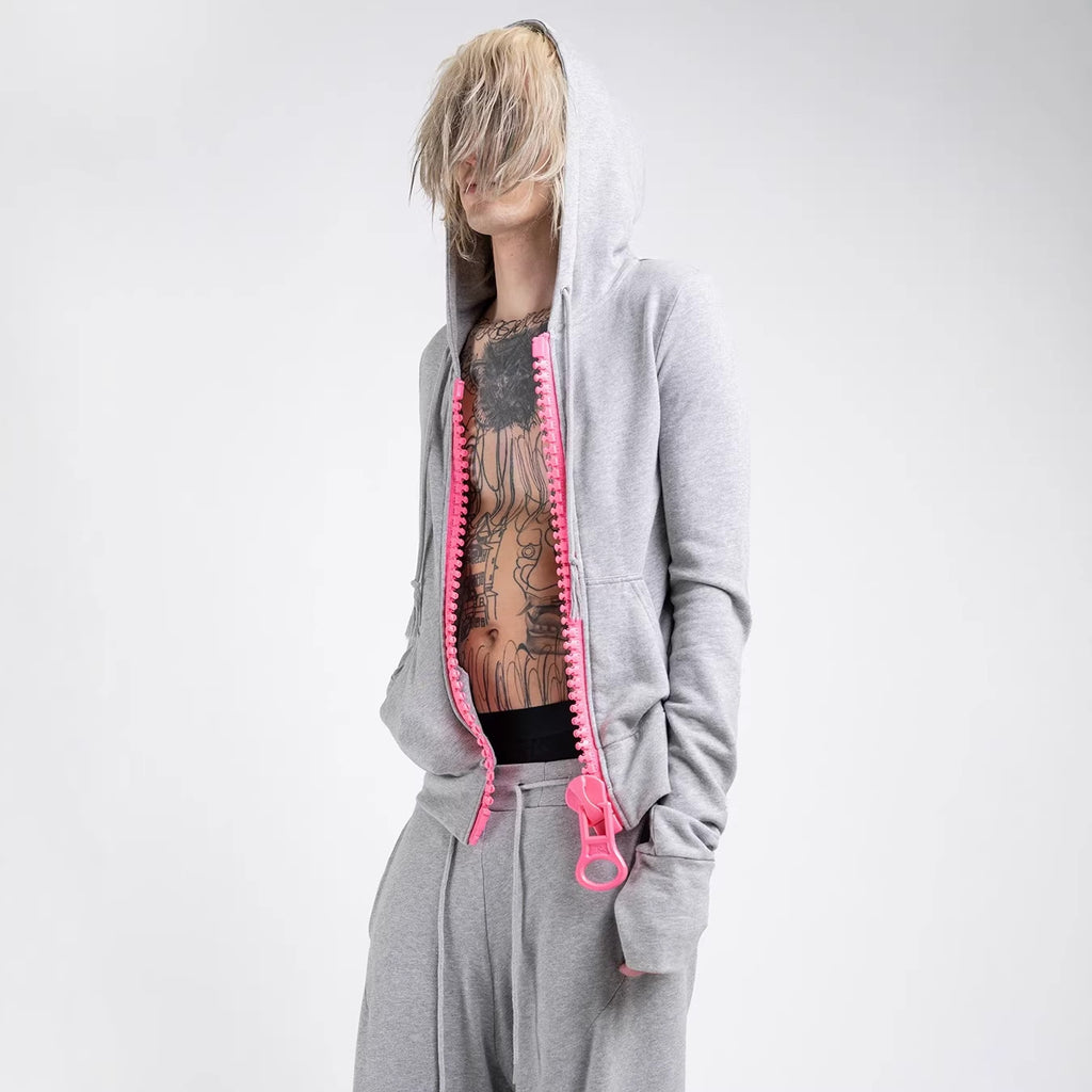 GMabcd zip hoodie color Grey