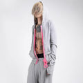 GMabcd zip hoodie color Grey