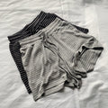 VARIANT_IMAGE::Gray | Women's striped knit shorts