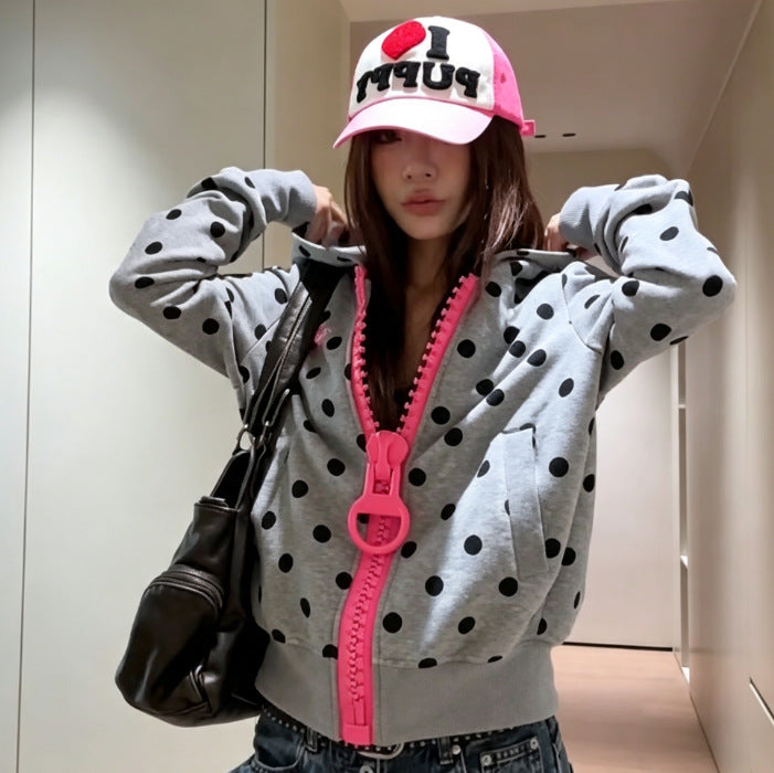 GMabcd zip hoodie detail