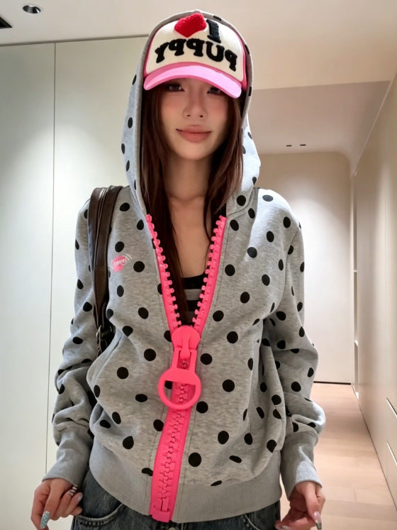 GMabcd zip hoodie detail