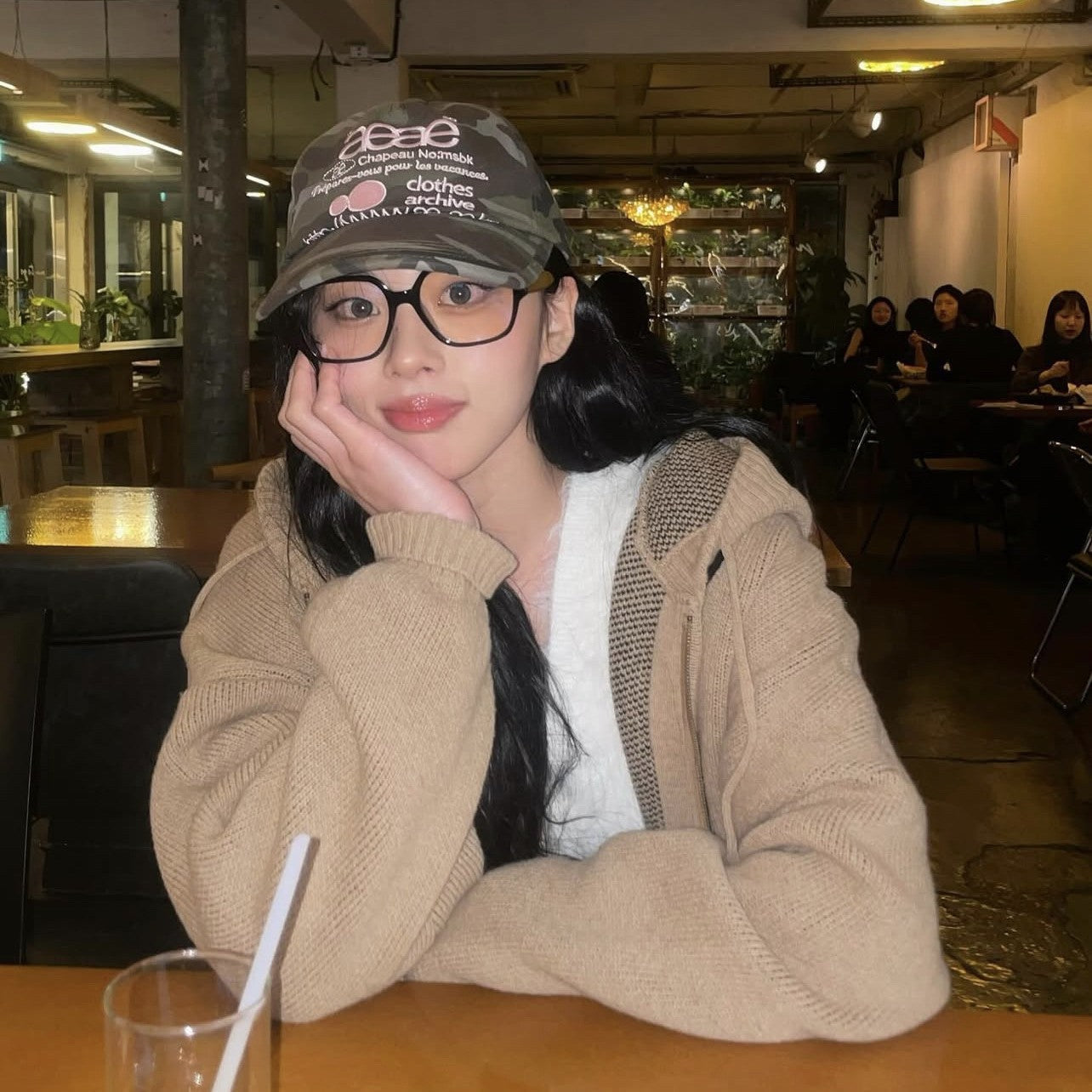 AEAE embroidered camouflage baseball cap detail 1