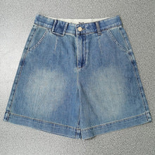 VARIANT_IMAGE::Blue | Women's washed denim Bermuda shorts