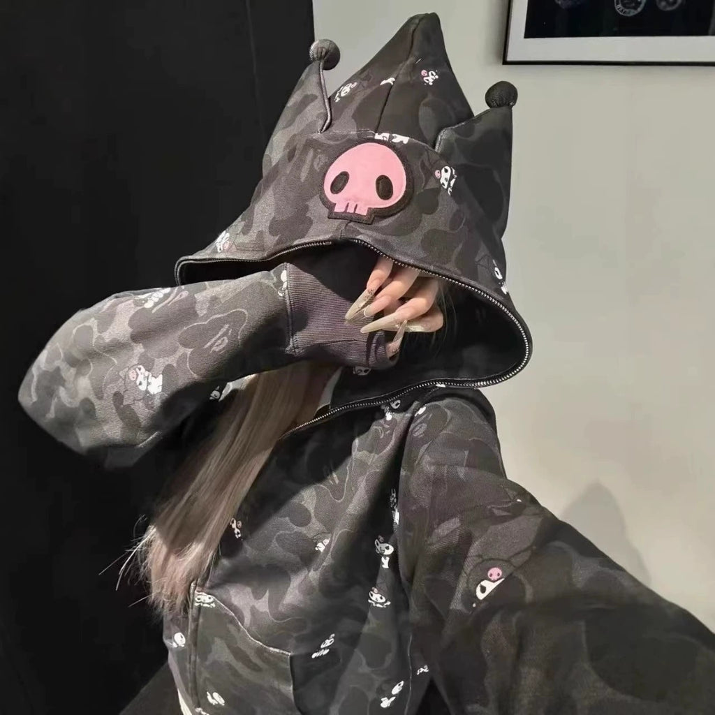 Kuromi hello kitty oversized hoodie g1