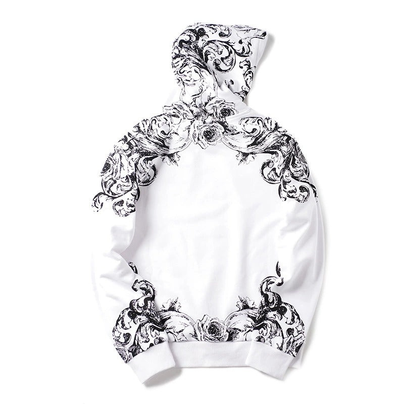 Flocked crown and bee print sweatshirt unisex g2