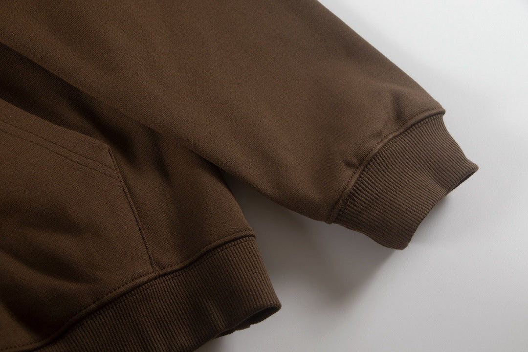 A-L-O Oversized Heavyweight Zip Hoodie Terry Fleece Streetwear Jacket