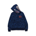 Shark Head Hoodie for Men Camouflage Full Print 30th Anniversary Pure Cotton Thin Fleece Hooded Sweatshirt