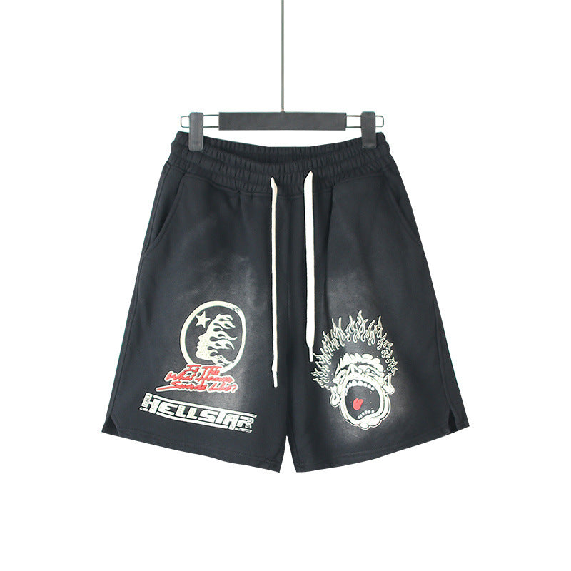Washed Vintage Casual Shorts 2026 Summer New European and American Trendy Brand Five-Point Shorts