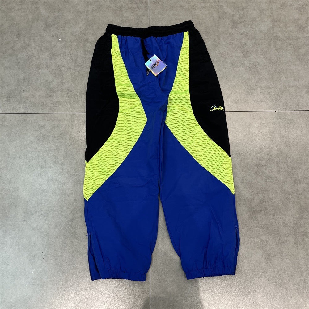 New Corteiz Alcatraz embroidered logo sports suit with thin spring long pants and zipper detail