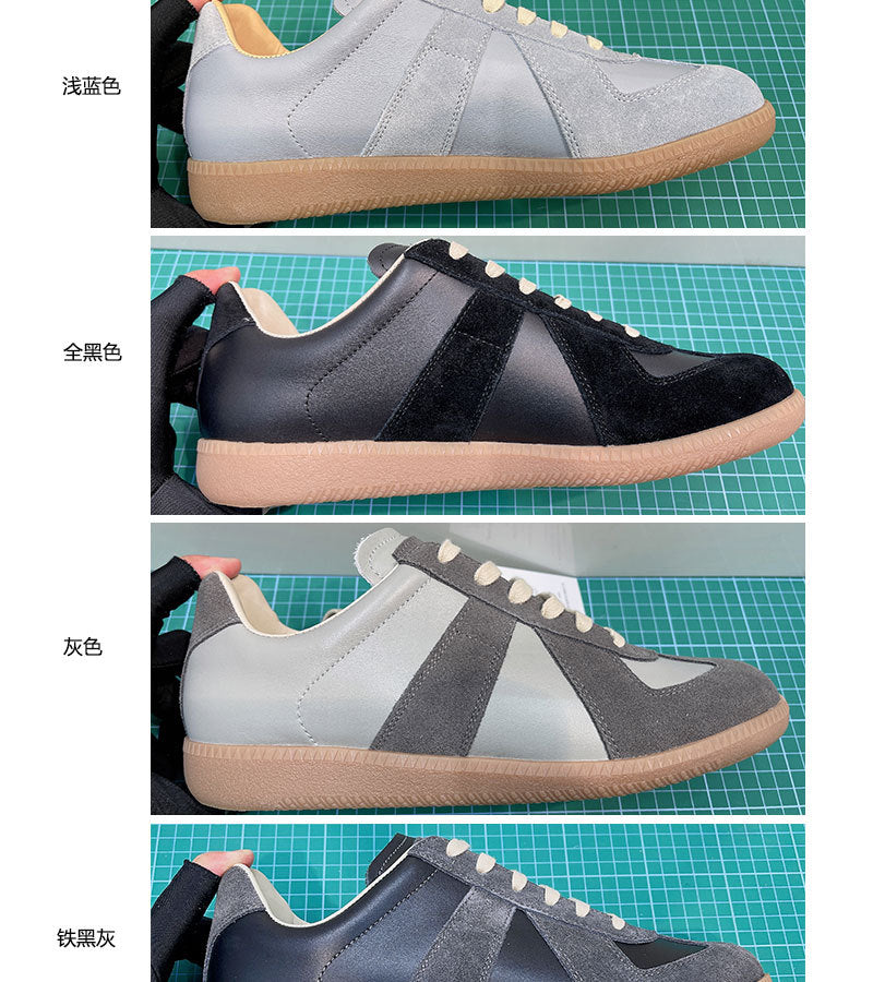GMabcd mm6 Dexun Shoes for Women 2026 New Model Top Layer Cowhide Raw Rubber Sole Comfortable Casual Sneakers for Men and Women