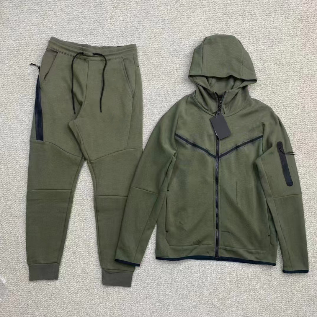 GMabcd 2025 slim fit men's casual sports hooded jacket with side zipper