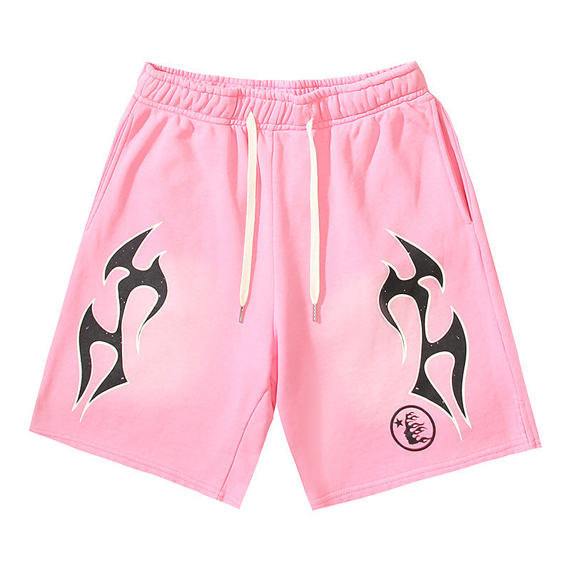Washed Vintage Casual Shorts 2026 Summer New European and American Trendy Brand Five-Point Shorts