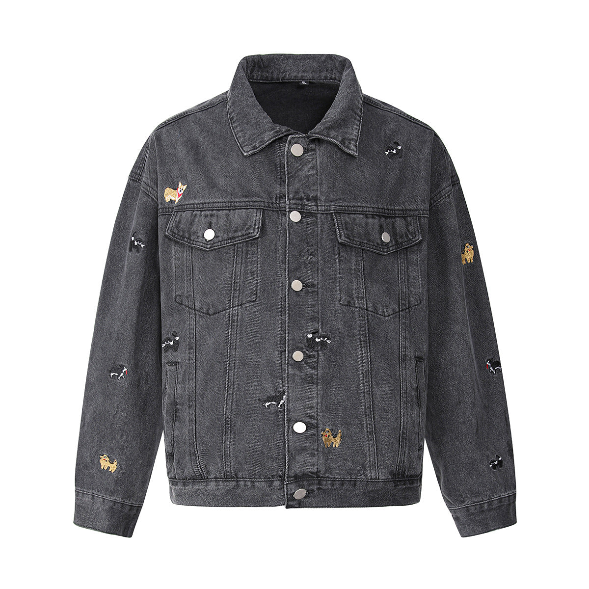 WT93323 denim jacket darkgray