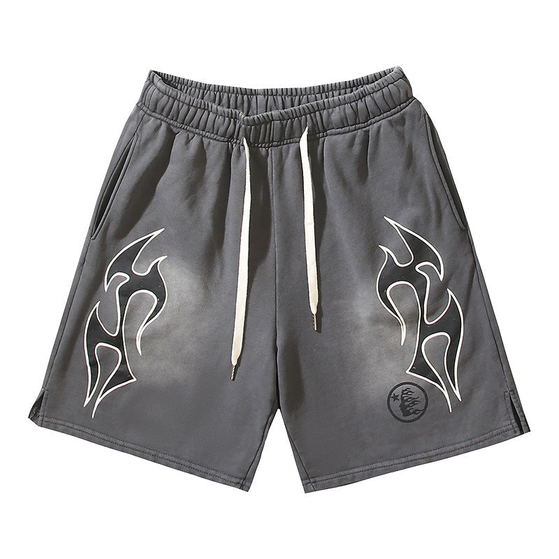 Washed Vintage Casual Shorts 2026 Summer New European and American Trendy Brand Five-Point Shorts