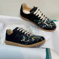 GMabcd mm6 Dexun Shoes for Women 2026 New Model Top Layer Cowhide Raw Rubber Sole Comfortable Casual Sneakers for Men and Women