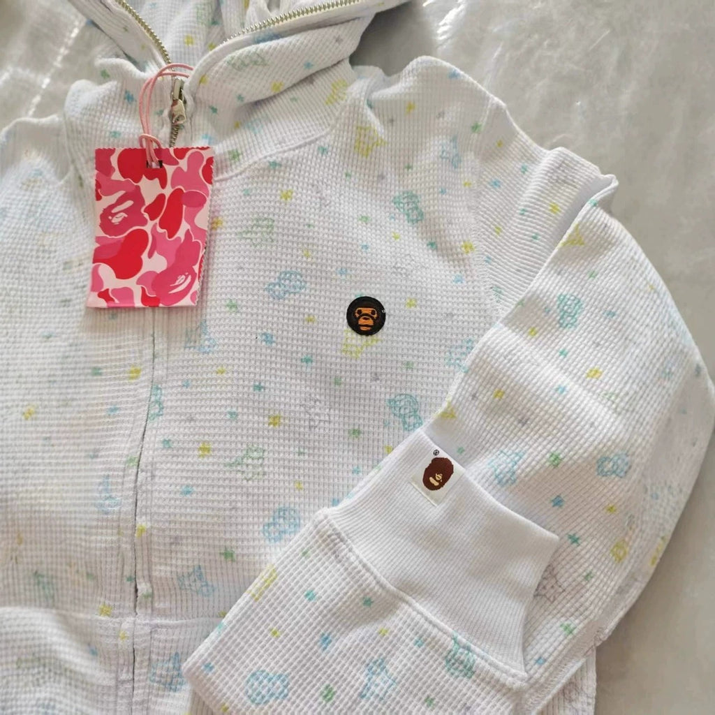 Baby milo floral waffle hooded cardigan g4
