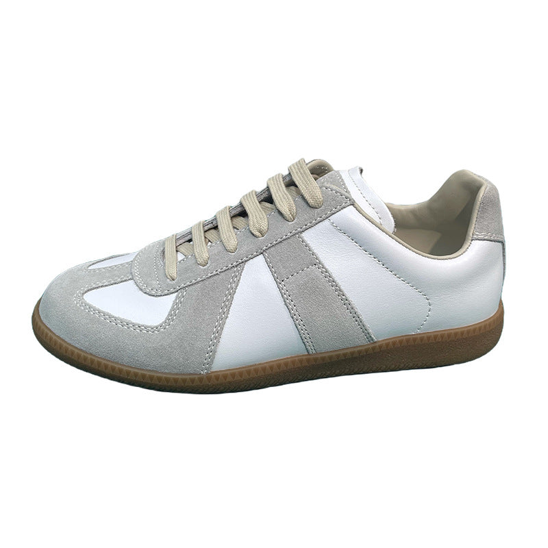 GMabcd mm6 Dexun Shoes for Women 2026 New Model Top Layer Cowhide Raw Rubber Sole Comfortable Casual Sneakers for Men and Women
